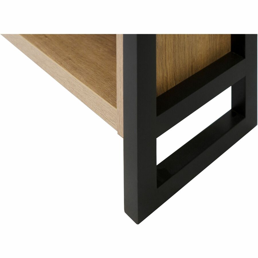 Martin Mason Monarca Laminate Unit, 78"H x 36"W x 12"D, 4 Shelves (3 Adjustable), Thermofused Laminate, Monarca Natural Wood Finish, Dark Bronze Hardware, 1 Each