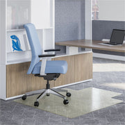 Deflecto OceanMat Chair Mat for Carpet - Floor, Commercial, Low Pile, Carpeted Floor - 48" Width x 36" Depth x 0.250" Thickness - Lip Size 19" Length x 10" Width - Lipped - Plastic, Polyethylene Terephthalate (PET) - Clear - 1 Each