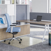 Deflecto OceanMat Chair Mat for Carpet - Low Pile, Commercial, Carpeted Floor, Chair - 60" Width x 46" Depth - Rectangular - Plastic, Polyethylene Terephthalate (PET) - Clear - 1 Each