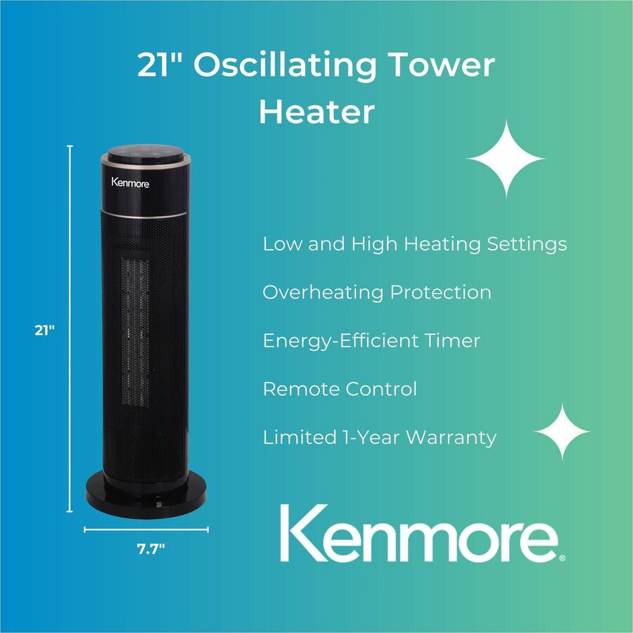 Kenmore 21" Oscillating Tower Heater