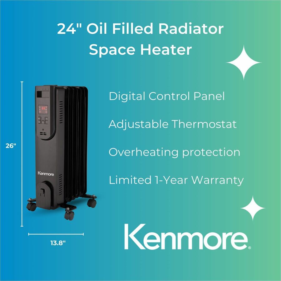 Kenmore 24" Oil-Filled Radiator Space Heater
