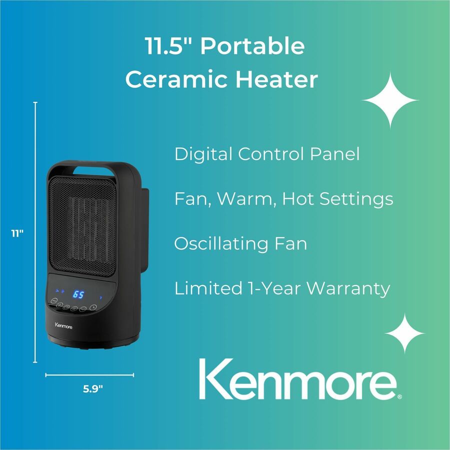 Kenmore 11-1/2" Portable Ceramic Heater