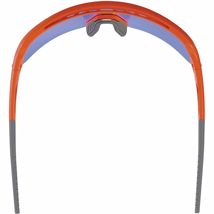 Ergodyne AEGIR Polarized Anti-Fog Safety Glasses, Blue Mirror Lens, Orange Frame, Anti-scratch, Lightweight, Non-slip, Impact Resistant, Half Frame, 1 Each