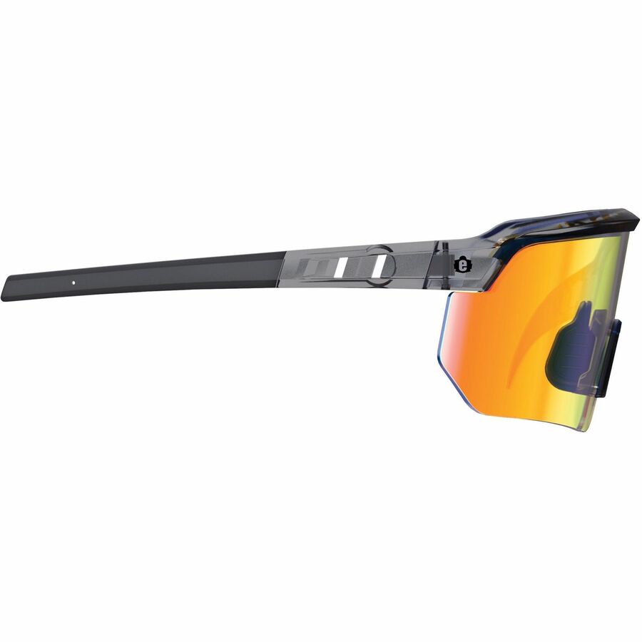 Ergodyne Aegir Polarized Anti-Fog Safety Glasses, Orange Mirror Lens, Clear Smoke Frame, Anti-Scratch, Lightweight, Non-Slip, Impact Resistant, Half Frame, 1 Each