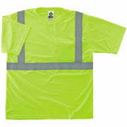 Ergodyne 8289-ECO Recycled Hi-Vis T-Shirt, Extra Large (XL), Lime, 100% Polyester, 1 Each