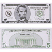 U.S. School Money $5 Bills Pk. 100