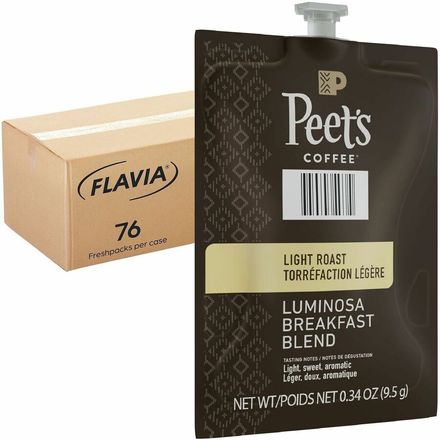 Compatible with Flavia - Hot Coffee - Light - Freshpack - Colombia Luminosa, Breakfast Blend - Kosher - 76 / Carton