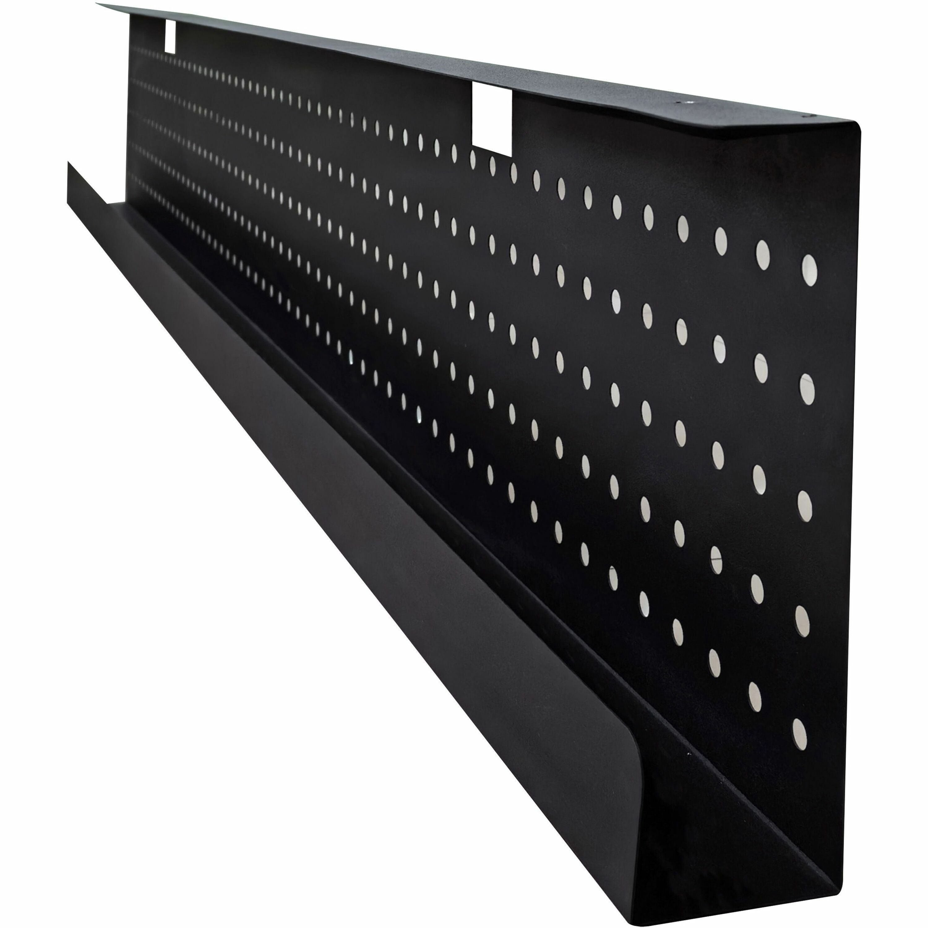Lorell Invent Training Table Modesty Panel, Steel, Black, 54" W x 3" D x 10" H, 39.37 mil Thickness, 1 Each