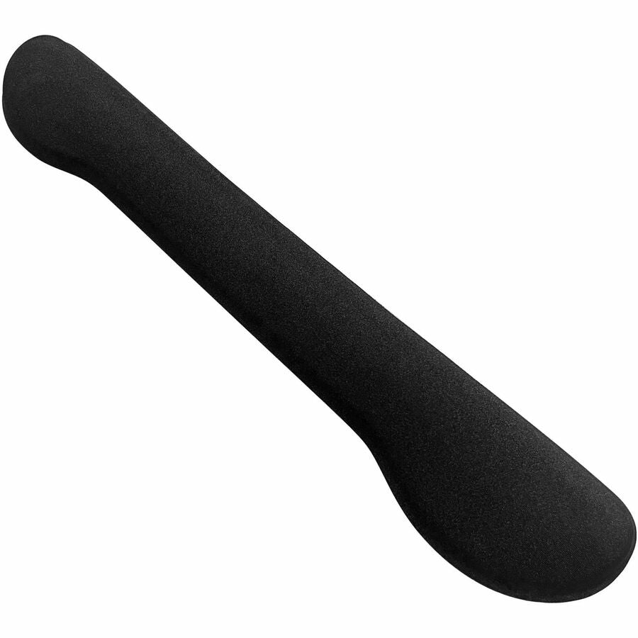 Compucessory Fabric-covered Gel Wrist Rest, Black, Polyurethane Gel, Anti-slip, 0.80" H x 18.50" W x 2.80" D, 1 Each