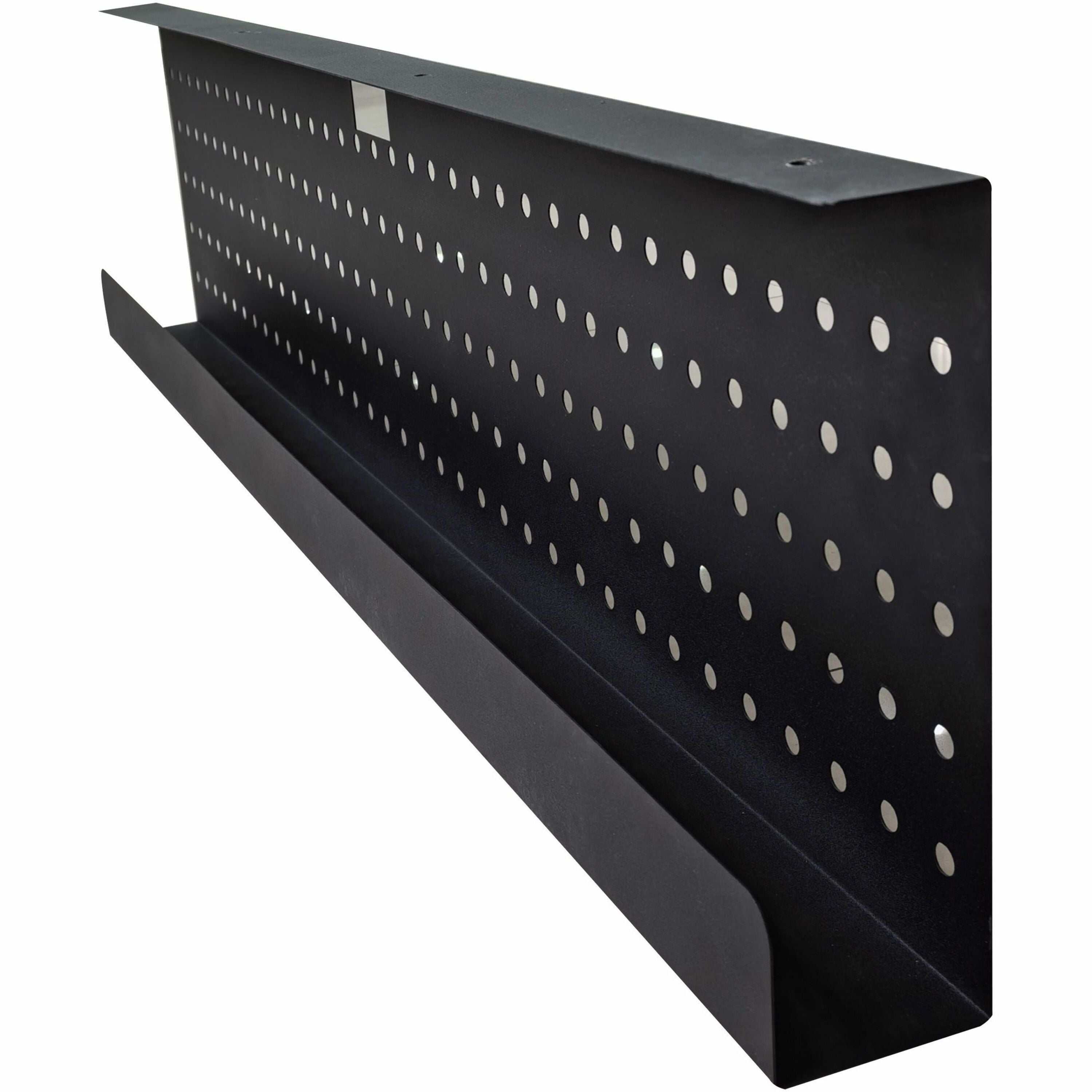 Lorell Invent Training Table Modesty Panel, Steel, Black, 42" W x 3" D x 10" H x 39.37 mil Thick, 1 Each