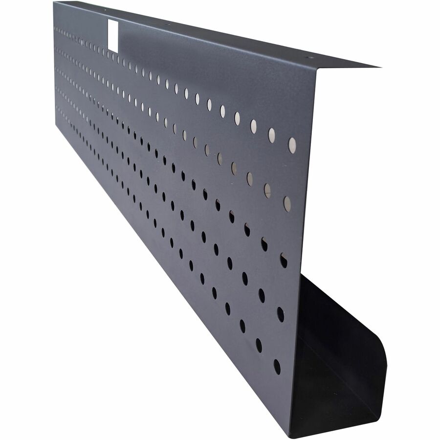 Lorell Invent Training Table Modesty Panel, Steel, Black, 42" W x 3" D x 10" H x 39.37 mil Thick, 1 Each