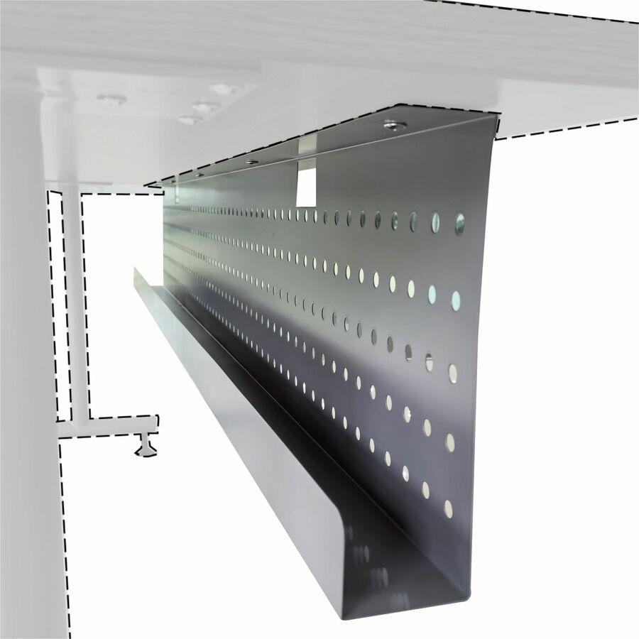 Lorell Invent Training Table Modesty Panel, Steel, Silver, 54" x 3" x 10", 1 Each