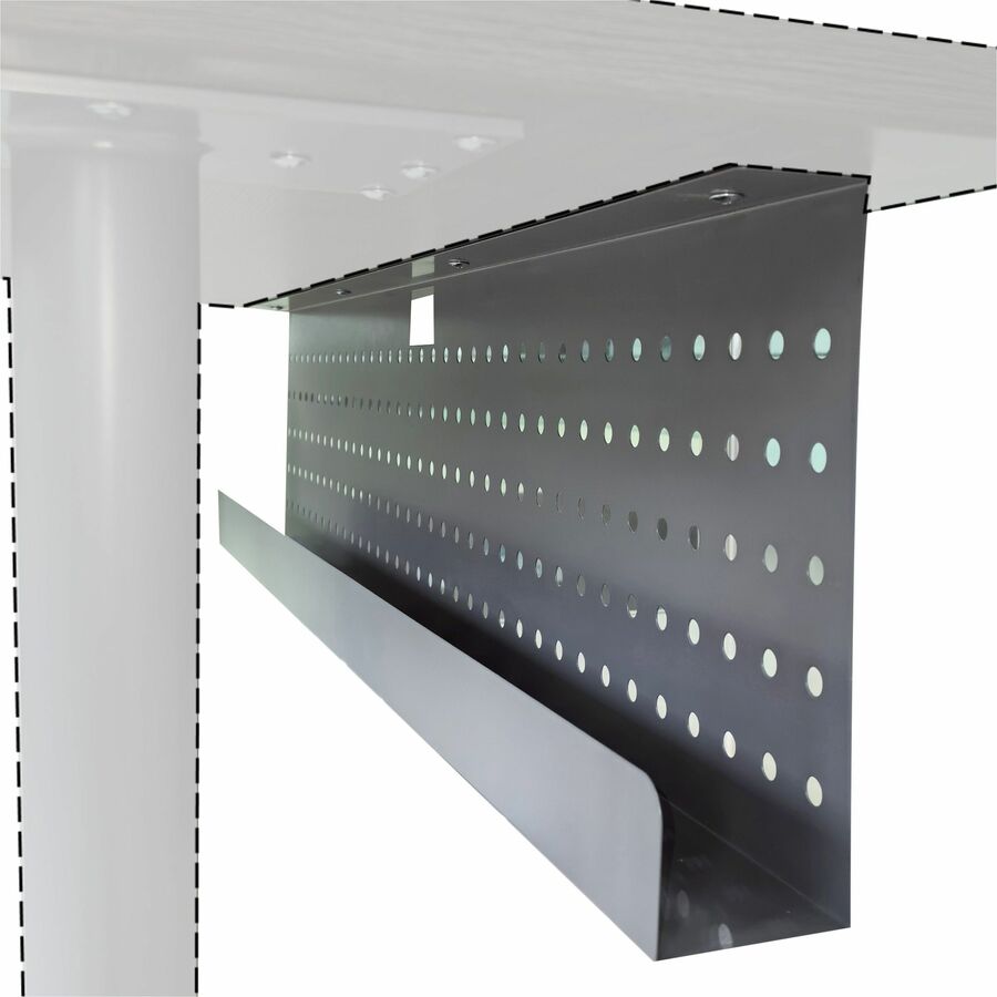 Lorell Invent Training Table Modesty Panel, Steel, Silver, 42" W x 3" D x 10" H x 39.37 mil Thick, 1 Each
