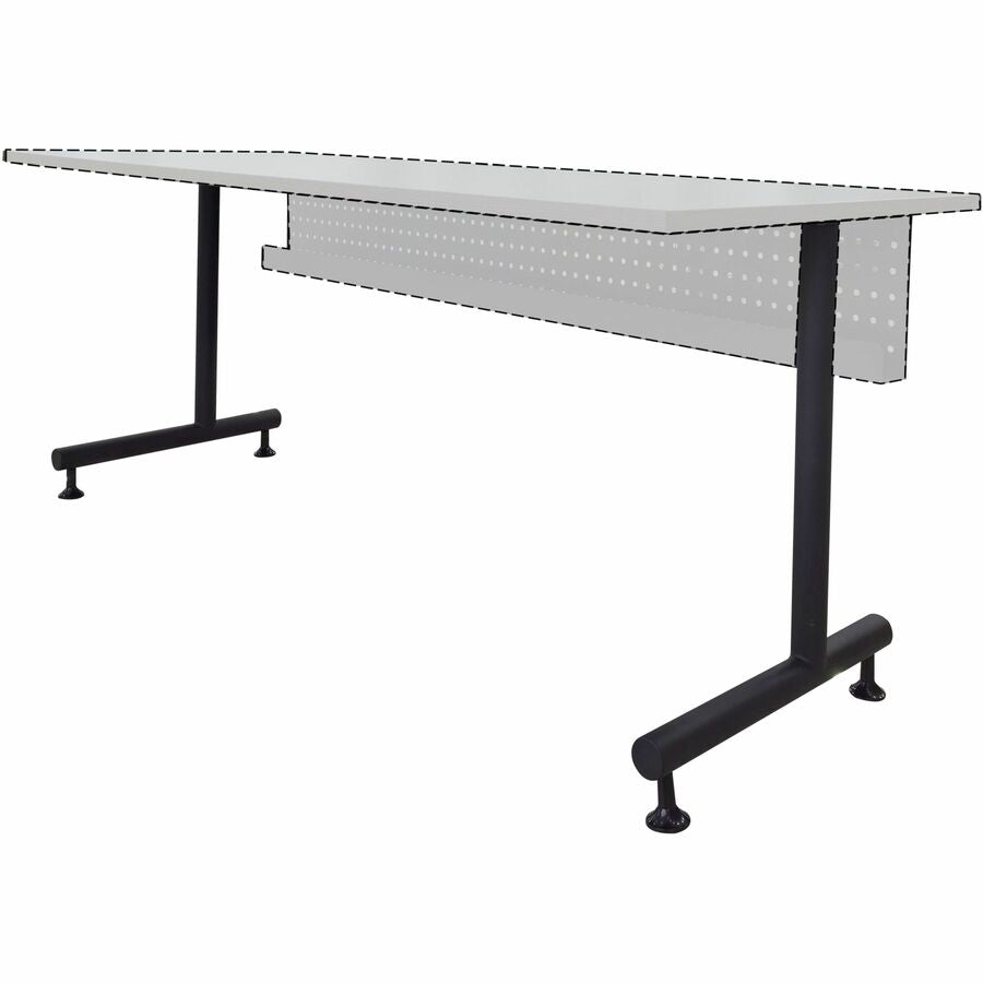 Lorell Invent Training Table Black C-Leg Base, 2 Legs, 28.5"H x 5"W x 22"D, Includes 4 Glides & 4 Casters, 2/Set