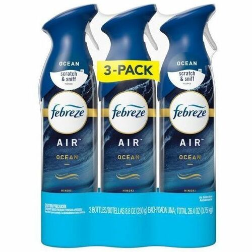 Febreze Air Freshener Spray, Ocean Scent, 8.8 fl oz, 3 Pack