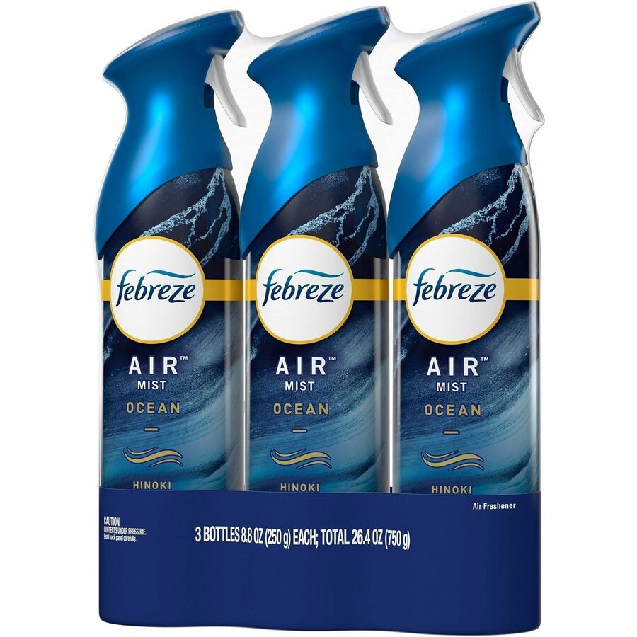 Febreze Air Freshener Spray, Ocean Scent, 8.8 fl oz, 3 Pack