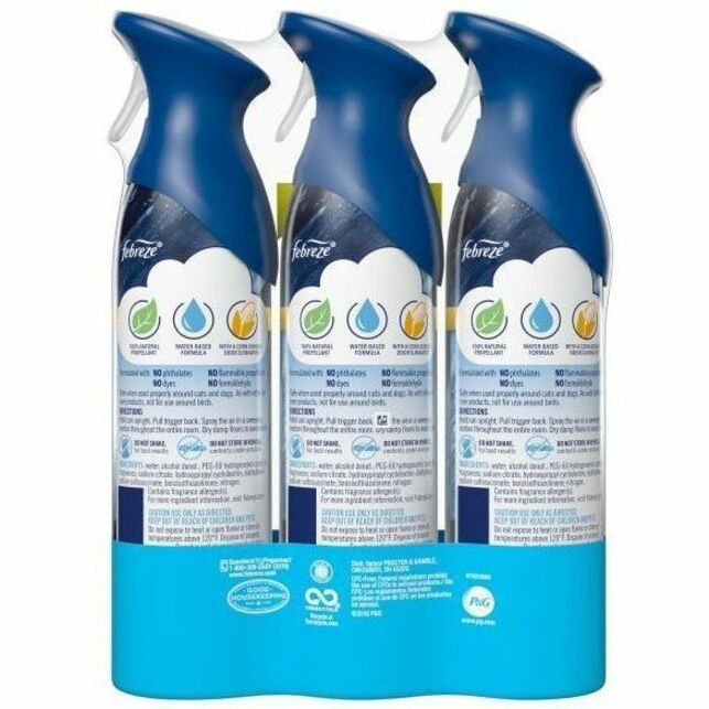 Febreze Air Freshener Spray, Ocean Scent, 8.8 fl oz, 3 Pack
