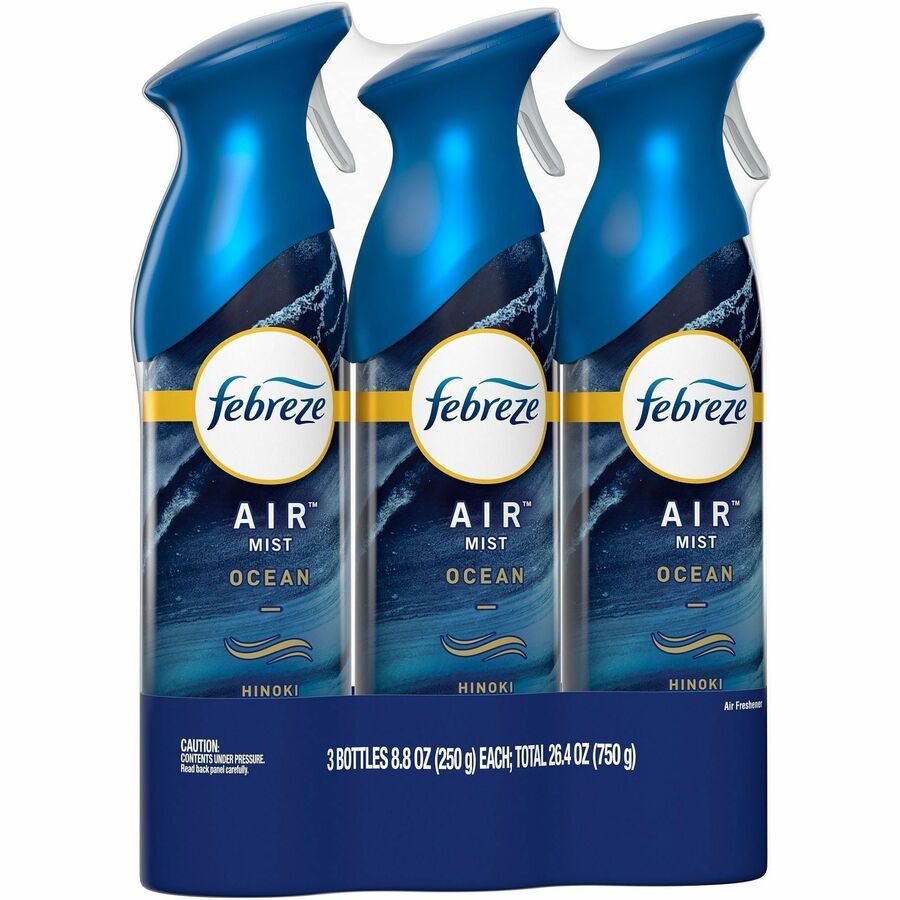 Febreze Air Freshener Spray, Ocean Scent, 8.8 fl oz, 3 Pack
