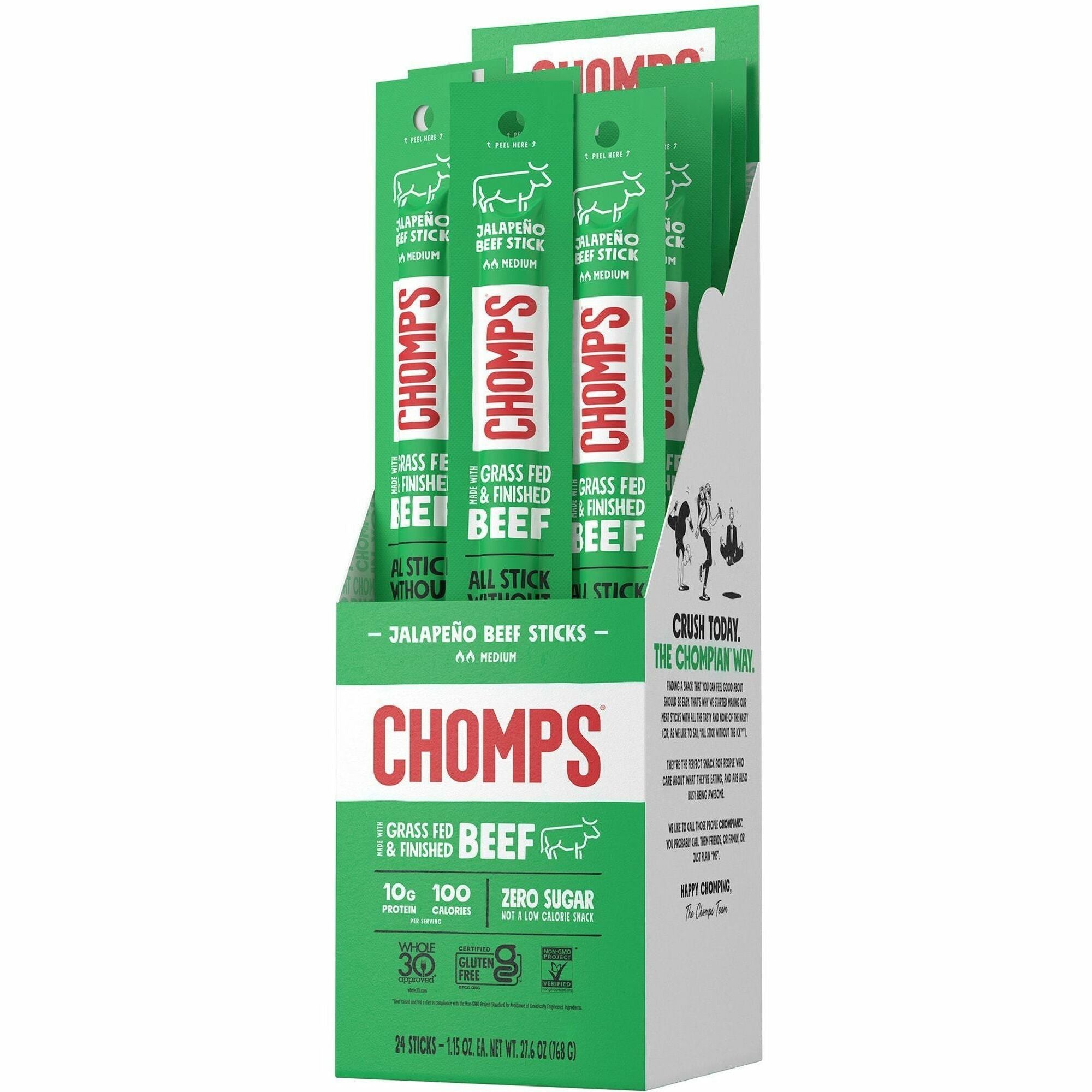 Gluten-free, No MSG, Preservative-free, Dairy-free, Low Sodium, Low Fat - Jalapeno, Beef - 1.15 oz - 24 / Pack