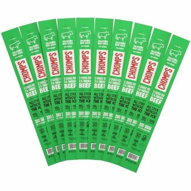 Gluten-free, No MSG, Preservative-free, Dairy-free, Low Sodium, Low Fat - Jalapeno, Beef - 1.15 oz - 24 / Pack