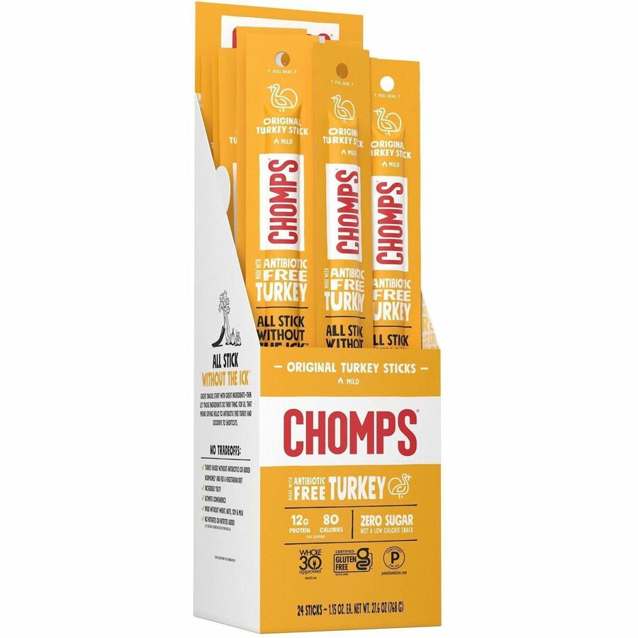 Gluten-free, No MSG, Preservative-free, Dairy-free, Low Sodium, Low Fat - Original Turkey - 1.15 oz - 24 / Pack