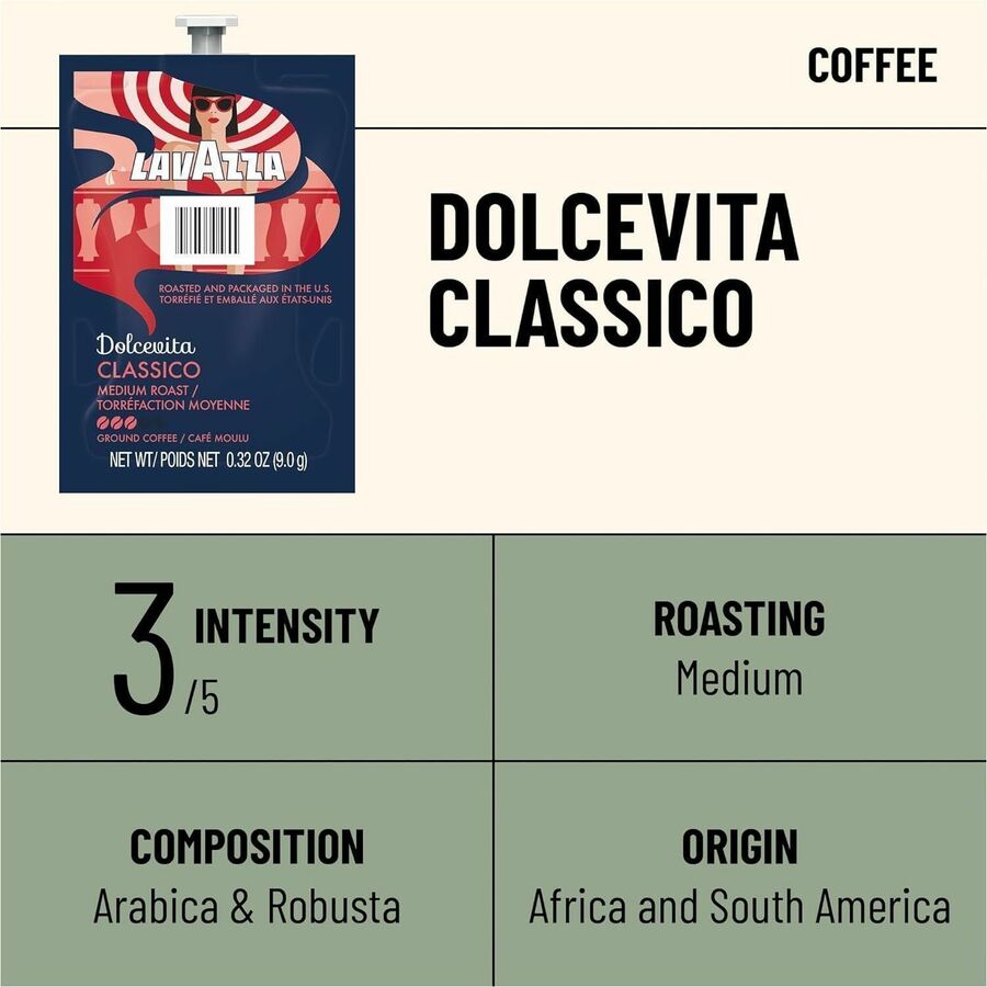 Flavia Classico Coffee Freshpack, Medium Roast, Arabica & Robusta Blend, Kosher, 0.3 oz Each, 76 Freshpacks per Carton
