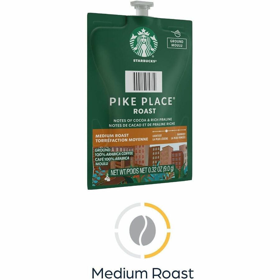 Flavia Starbucks Pike Place Roast Freshpack, Medium Roast, Classic, Kosher, 76 Freshpacks per Carton
