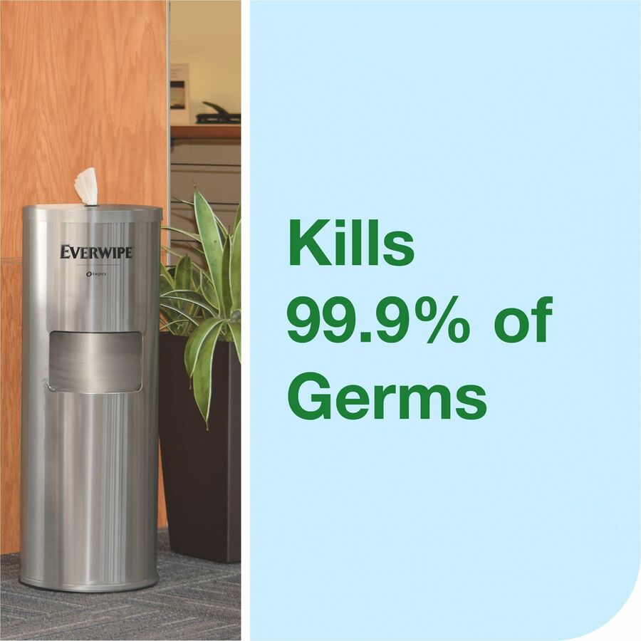 For Multipurpose - Wipe - 6" Length x 8" Width - Disinfectant, Deodorize, Disposable, Bleach-free - White - 800 Sheets - 2 Bucket