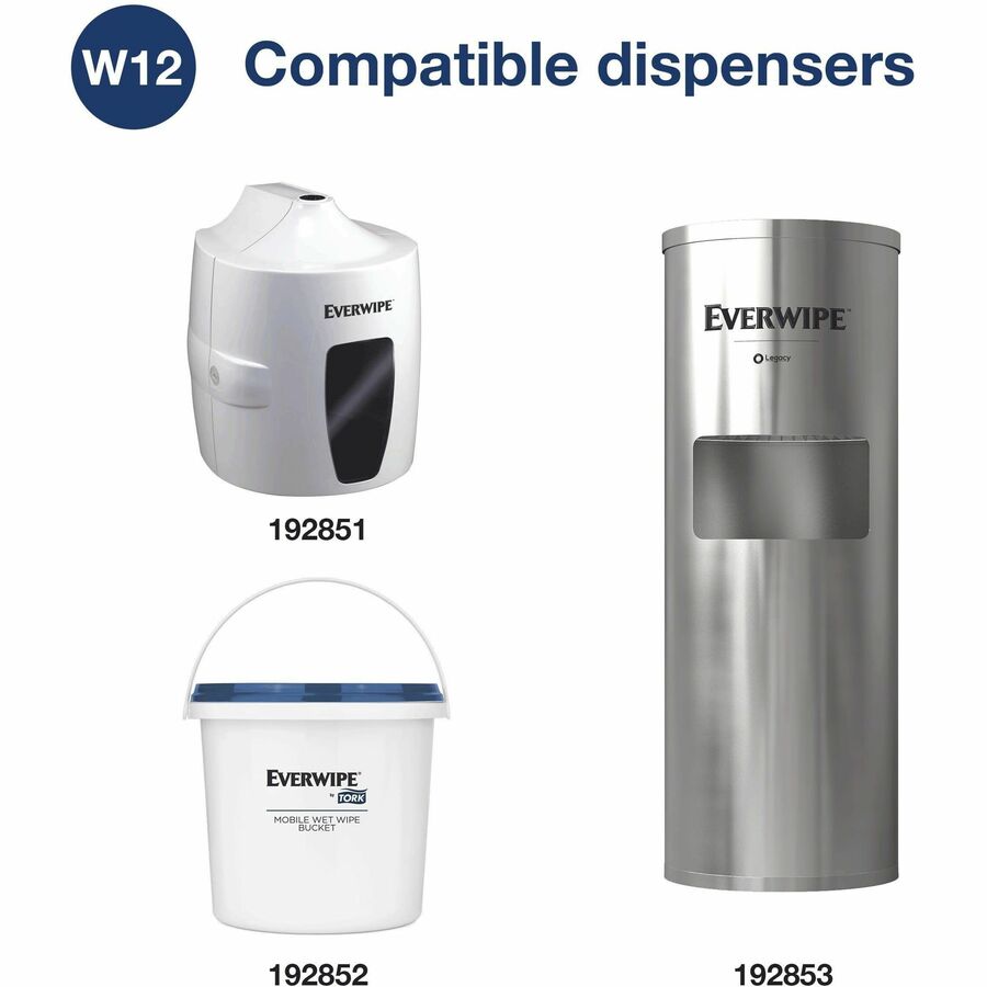 For Multipurpose - Wipe - 6" Length x 8" Width - Disinfectant, Deodorize, Disposable, Bleach-free - White - 800 Sheets - 2 Bucket