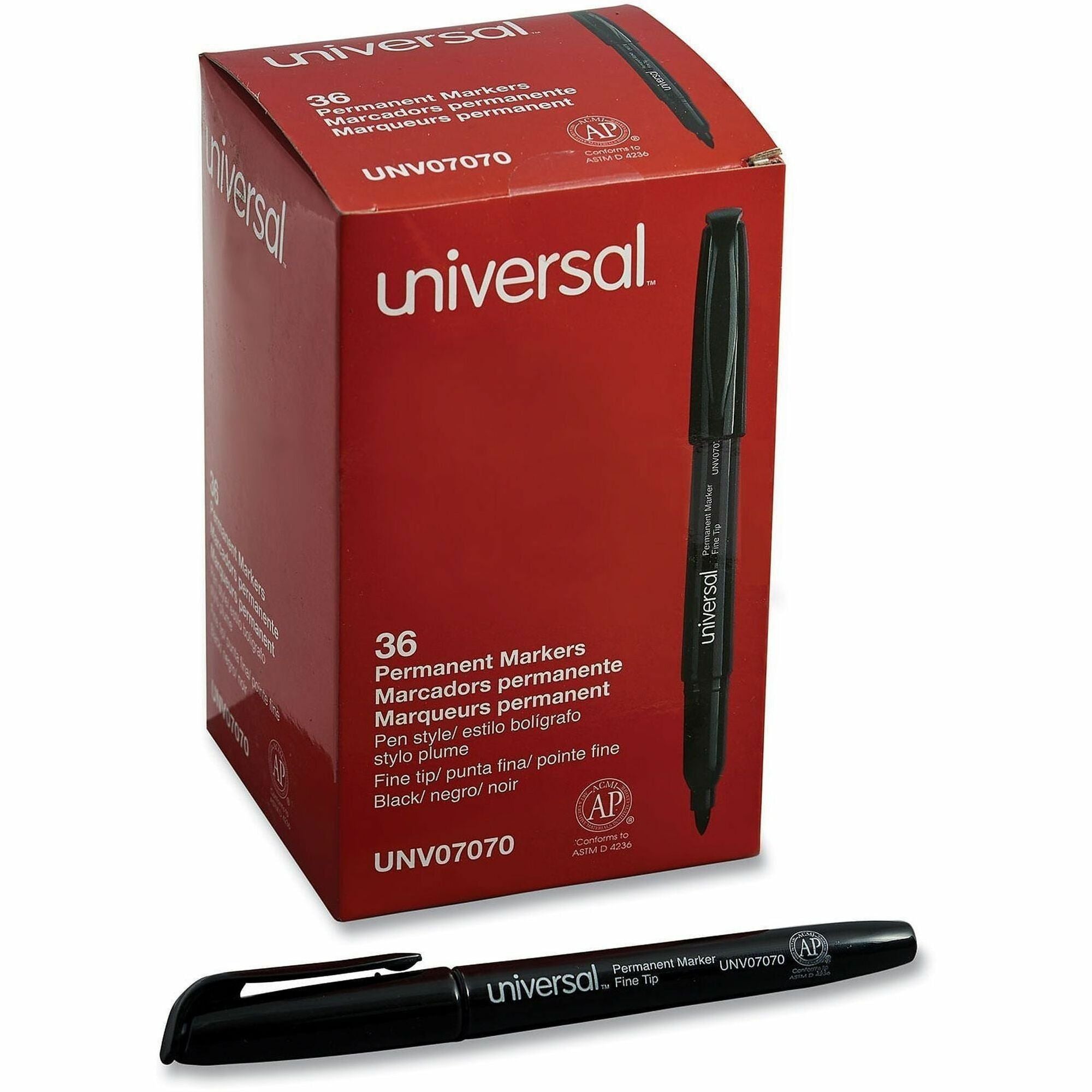 Bullet, Fine Marker Point - Black Ink - General Purpose - 36 / Pack