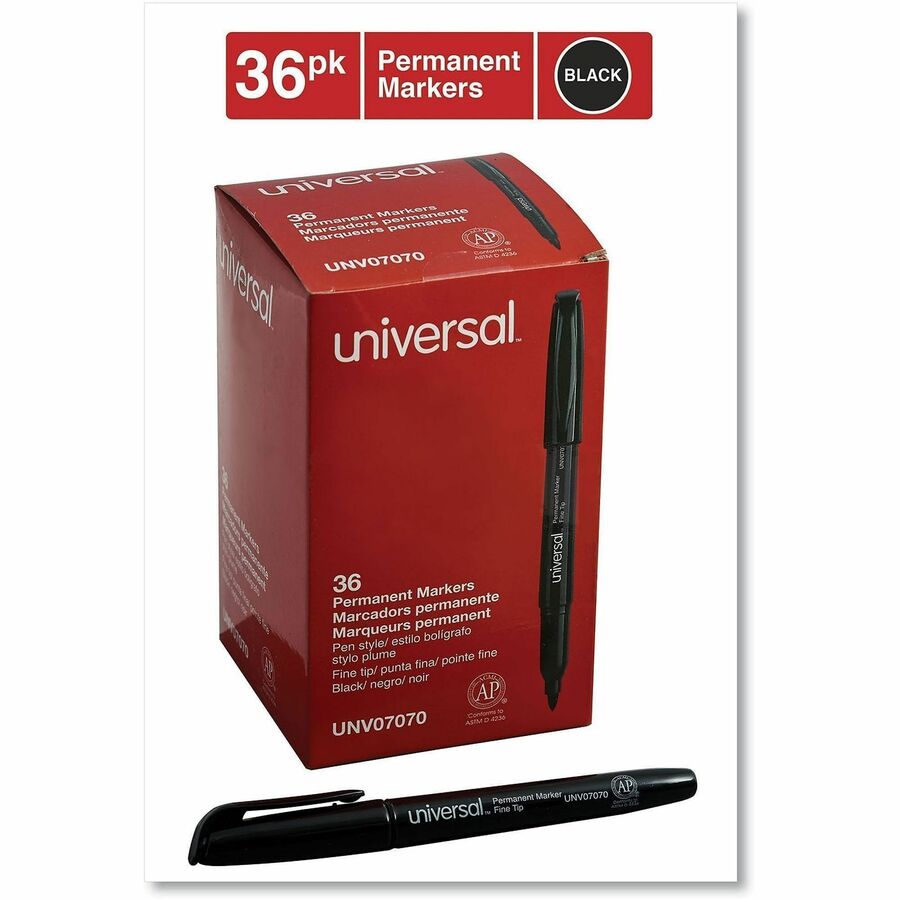 Bullet, Fine Marker Point - Black Ink - General Purpose - 36 / Pack