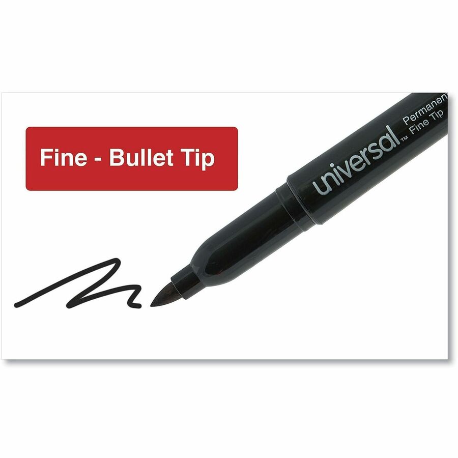 Bullet, Fine Marker Point - Black Ink - General Purpose - 36 / Pack