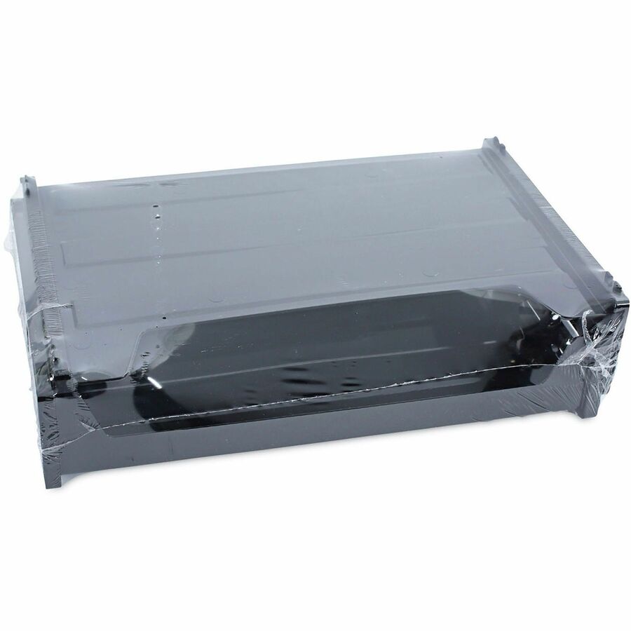 Universal Desk Tray, 2 Compartments, 2.75" x 13" x 9", Black Plastic, 2 Pack