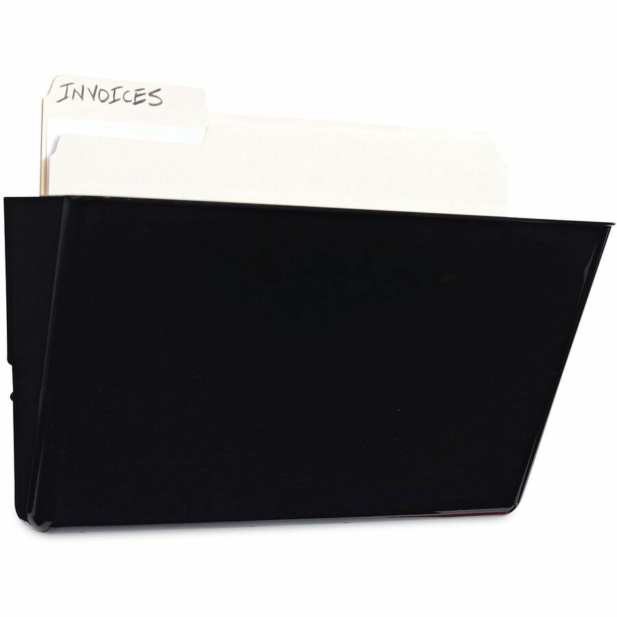 1 Pocket(s) - 7" Height x 13" Width x 4.13" Depth - Black - Plastic - 1 Each