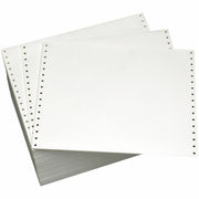 92 Brightness - 11" x 14 7/8" - 20 lb Basis Weight - Green Bar, Chlorine-free, Acid-free, Archival-safe, Unperforated, Break-free, Single Ply - White, Green - 2700 Sheets - 2700 / Carton