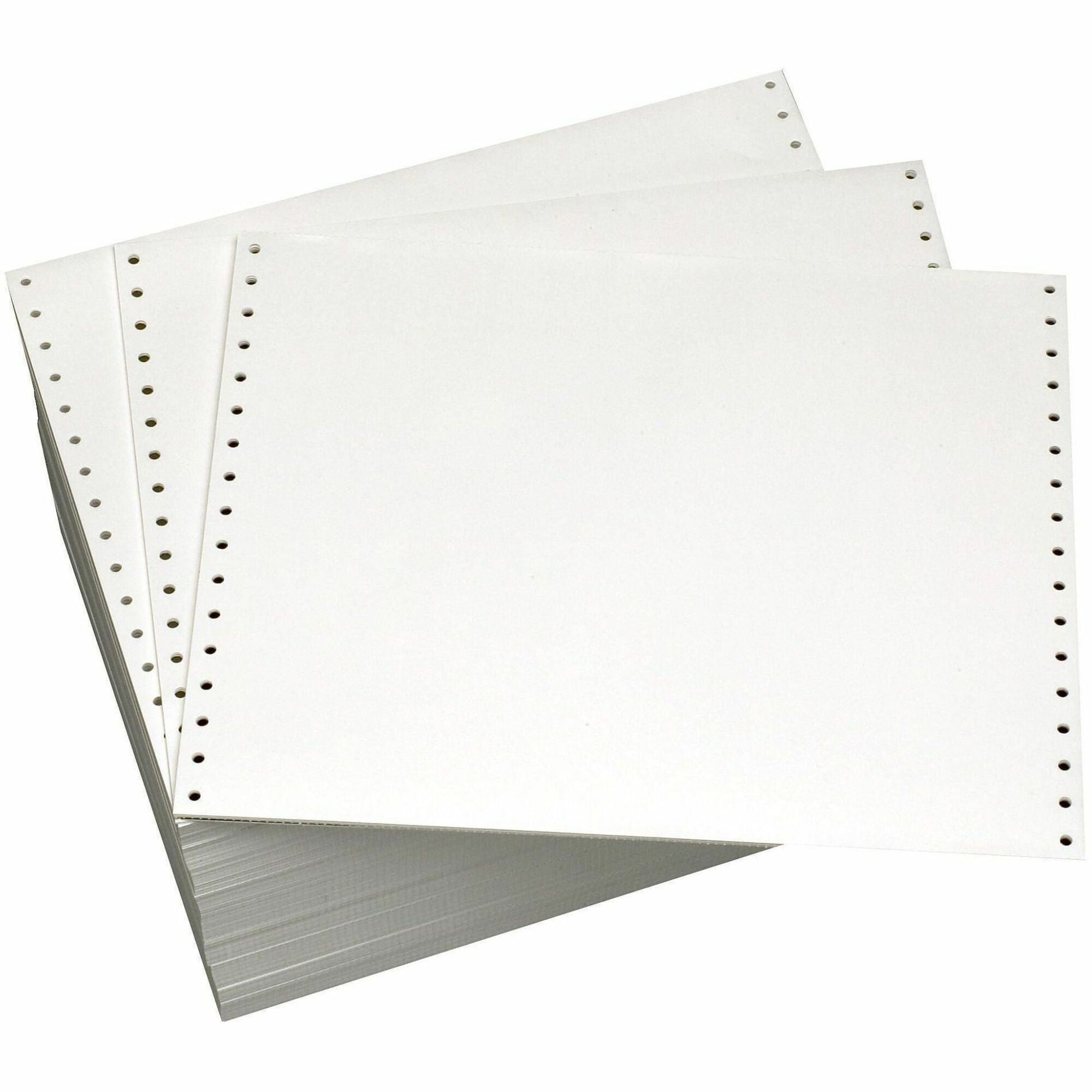 92 Brightness - 11" x 14 7/8" - 20 lb Basis Weight - Green Bar, Chlorine-free, Acid-free, Archival-safe, Unperforated, Break-free, Single Ply - White, Green - 2700 Sheets - 2700 / Carton