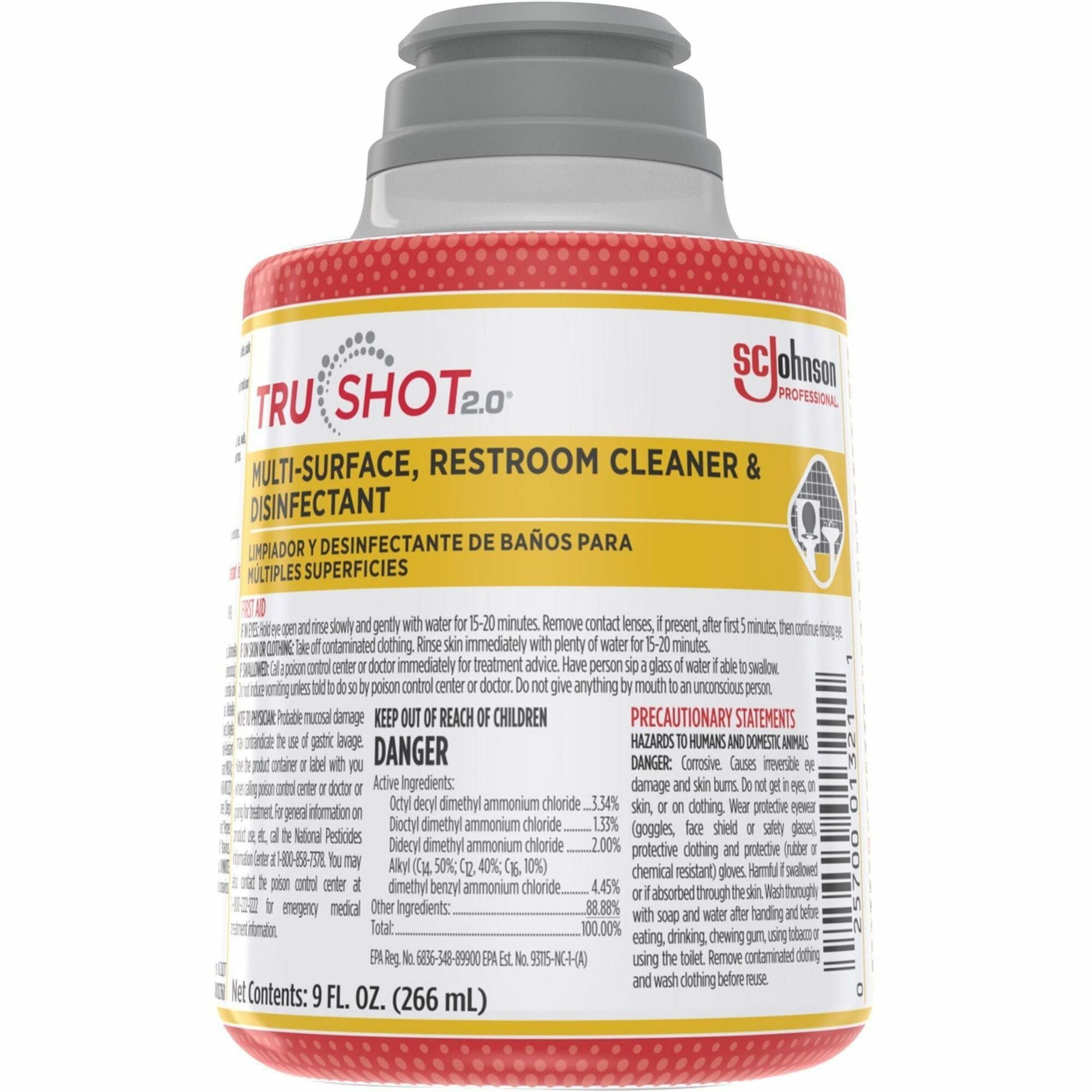 For Multipurpose, Multi Surface - Concentrate - 9 fl oz (0.3 quart) - Easy to Use, Spill Resistant - Clear Cartridge - 1 Each