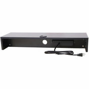 4.70" Height x 30" Width x 9" Depth - Desk - Black - For Monitor - Electrical Outlet, USB Charging Port, Cable Management