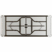 Iceberg IndestrucTable Commercial Folding Table, 72" x 30" x 2", 1000 lb Capacity, Powder Coated Gray Round Tube Legs, Platinum Granite, HDPE Top, 4 Legs, 1 Each