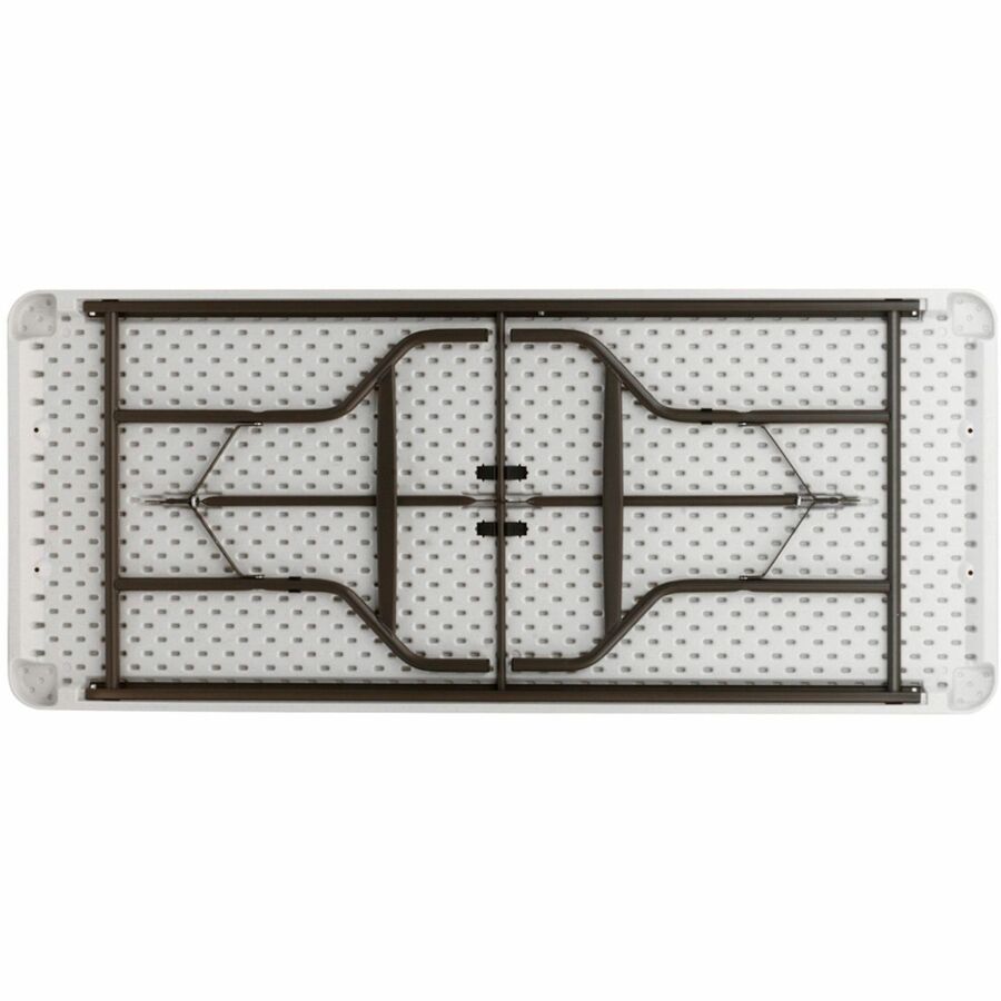 Iceberg IndestrucTable Commercial Folding Table, 72" x 30" x 2", 1000 lb Capacity, Powder Coated Gray Round Tube Legs, Platinum Granite, HDPE Top, 4 Legs, 1 Each