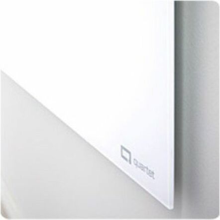 Quartet InvisaMount Magnetic Glass Board, 48" x 36", White Tempered Glass, Frameless, Horizontal, Accessory Tray, 1 Each