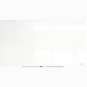Quartet InvisaMount Magnetic Glass Board, 48" x 96", White Glass Surface, Horizontal, Frameless, Accessory Tray, Magnetic, Non-absorbent, Stain, Ghost, Scratch & Dent Resistant, Easy to Clean, 1 Each