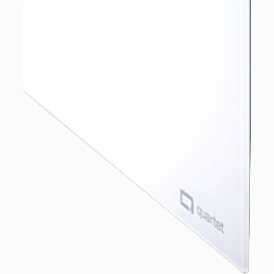 Quartet InvisaMount Magnetic Glass Board, 48" x 96", White Glass Surface, Horizontal, Frameless, Accessory Tray, Magnetic, Non-absorbent, Stain, Ghost, Scratch & Dent Resistant, Easy to Clean, 1 Each