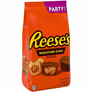 Reese's Peanut Butter Cups Miniatures, Peanut Butter and Milk Chocolate, Individually Wrapped, 2.22 lb, 1 Carton, Approximately 39 Servings