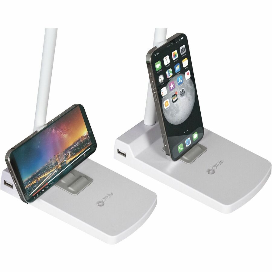 OttLite Swivel LED Desk Lamp with USB Charging and Stand