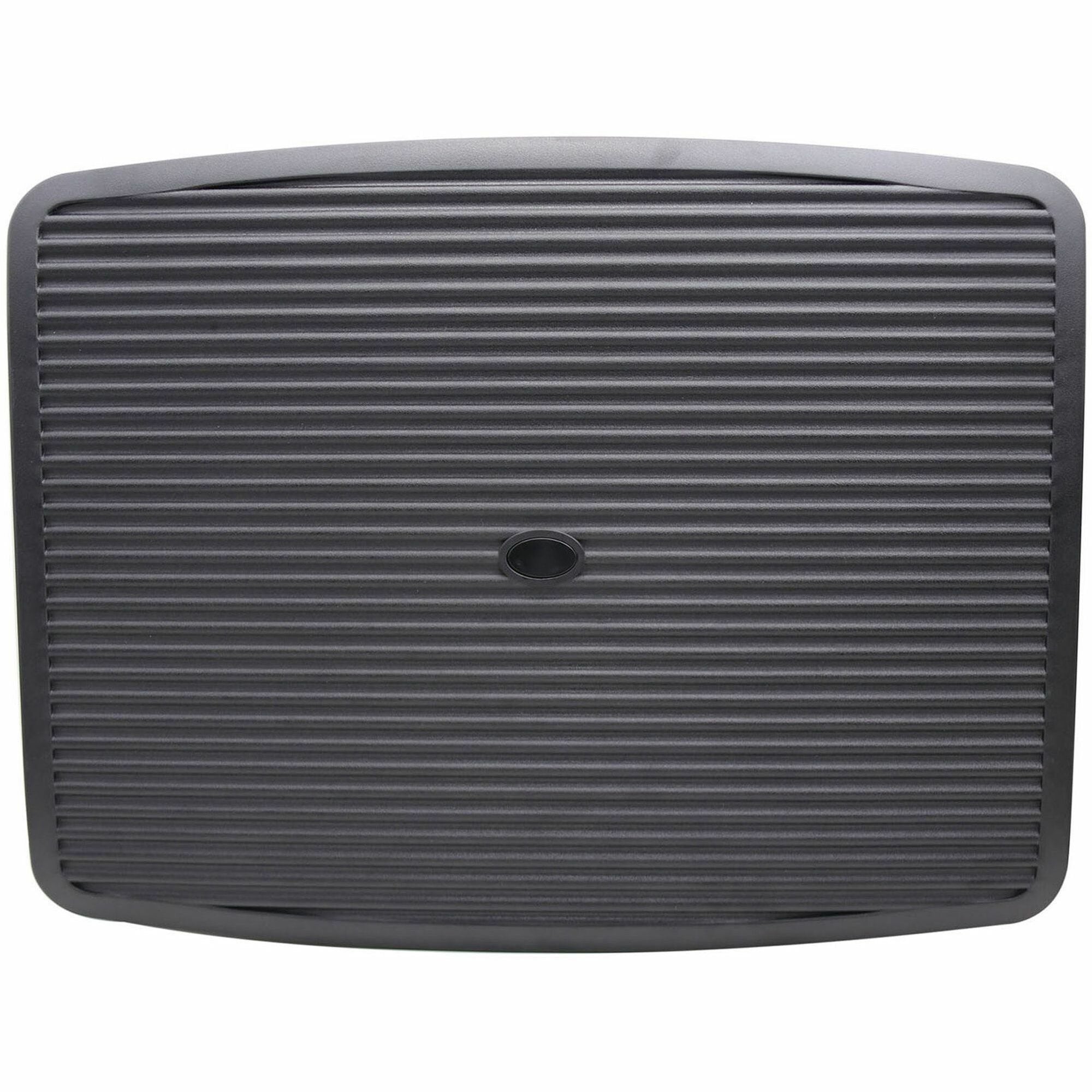 Lorell Ergonomic Rocking Footrest, Black, Plastic, 3" Height, 17.8" Width, 13.8" Depth, 1 Each