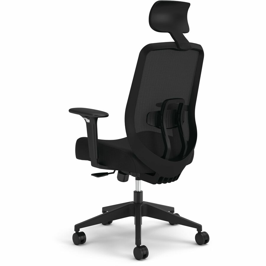 HON Altern Task Chair, Fabric and Foam Seat, Mesh Mid Back, Black Frame, Adjustable Armrests, Lumbar Support, Tilt Mechanism, 1 Each