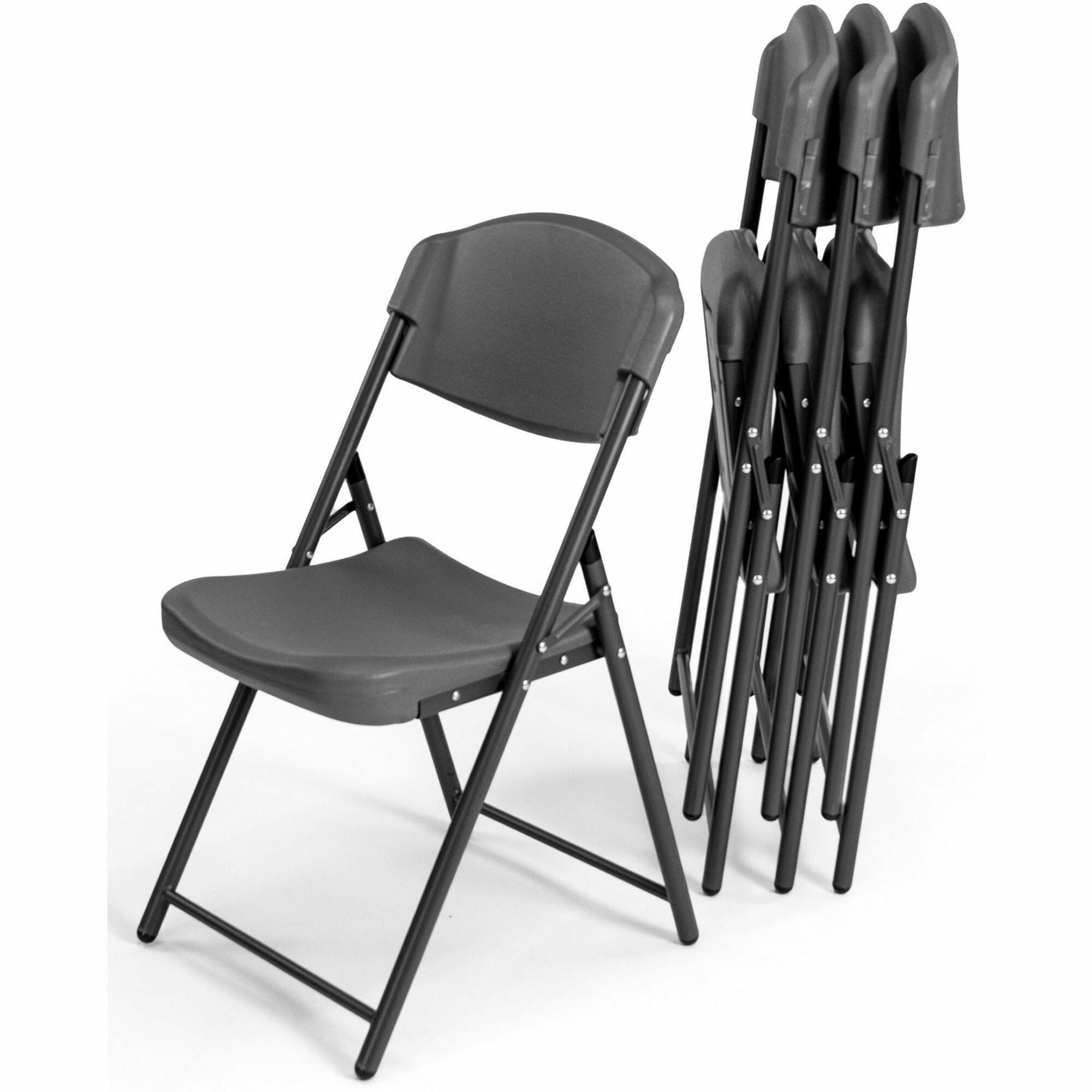 Rough n Ready® Classic 4 Pack Folding Chair, Charcoal