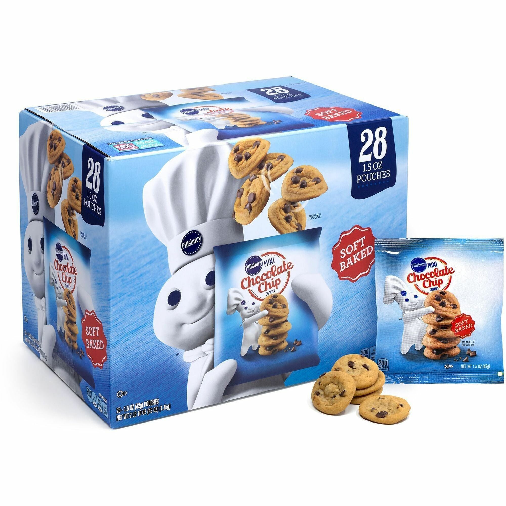 No Artificial Color, No High Fructose Corn Syrup, Gluten-free - Mini Chocolate Chip Cookies - 1.50 oz - 28 / Carton