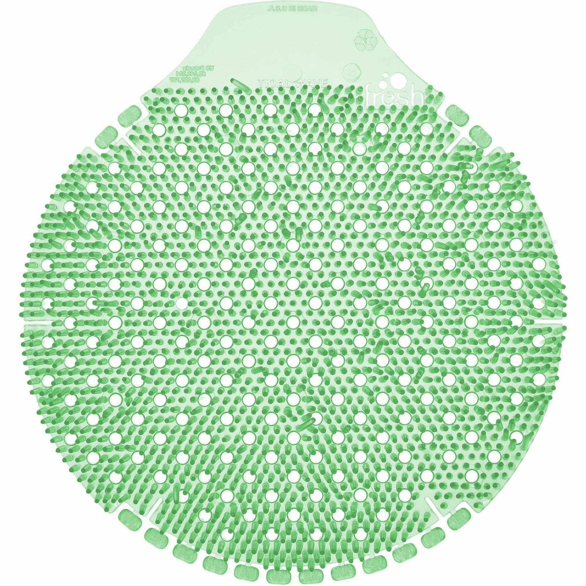 Fresh Products Tidal Wave Urinal Screens, Cucumber Melon, Green, 6/Box